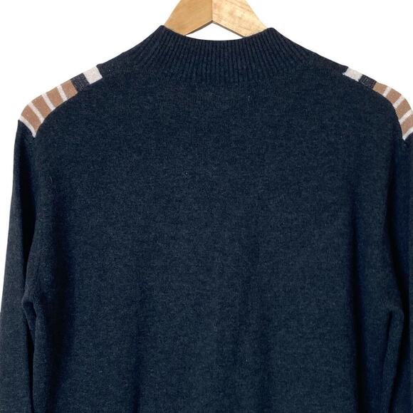 SPIRITUAL GANGSTER Mock Neck Chevron Sweater in Gray, Size Small - Picture 7 of 11